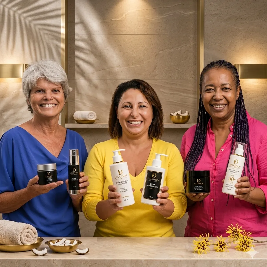 Embaixadora Dévotion com produtos da marca — oportunidade real